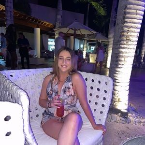 Fashion Nova floral open back romper!🦋